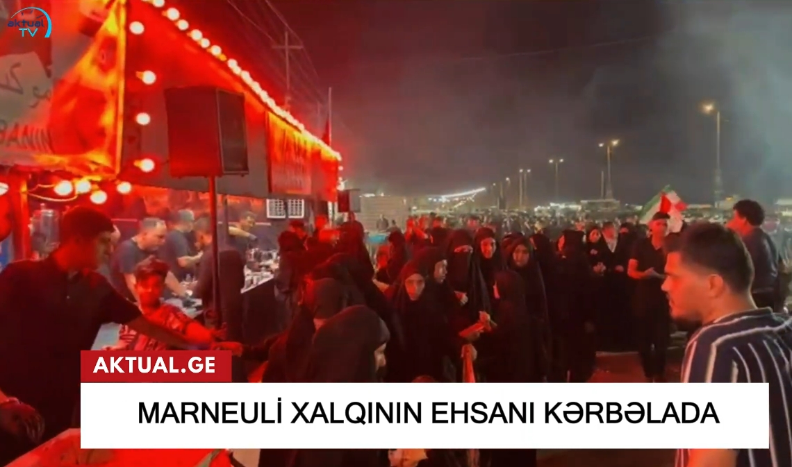 Marneulidən Kərbəlaya ehsan: Hər gün minlərlə zəvvara kabab paylanılır - VİDEO